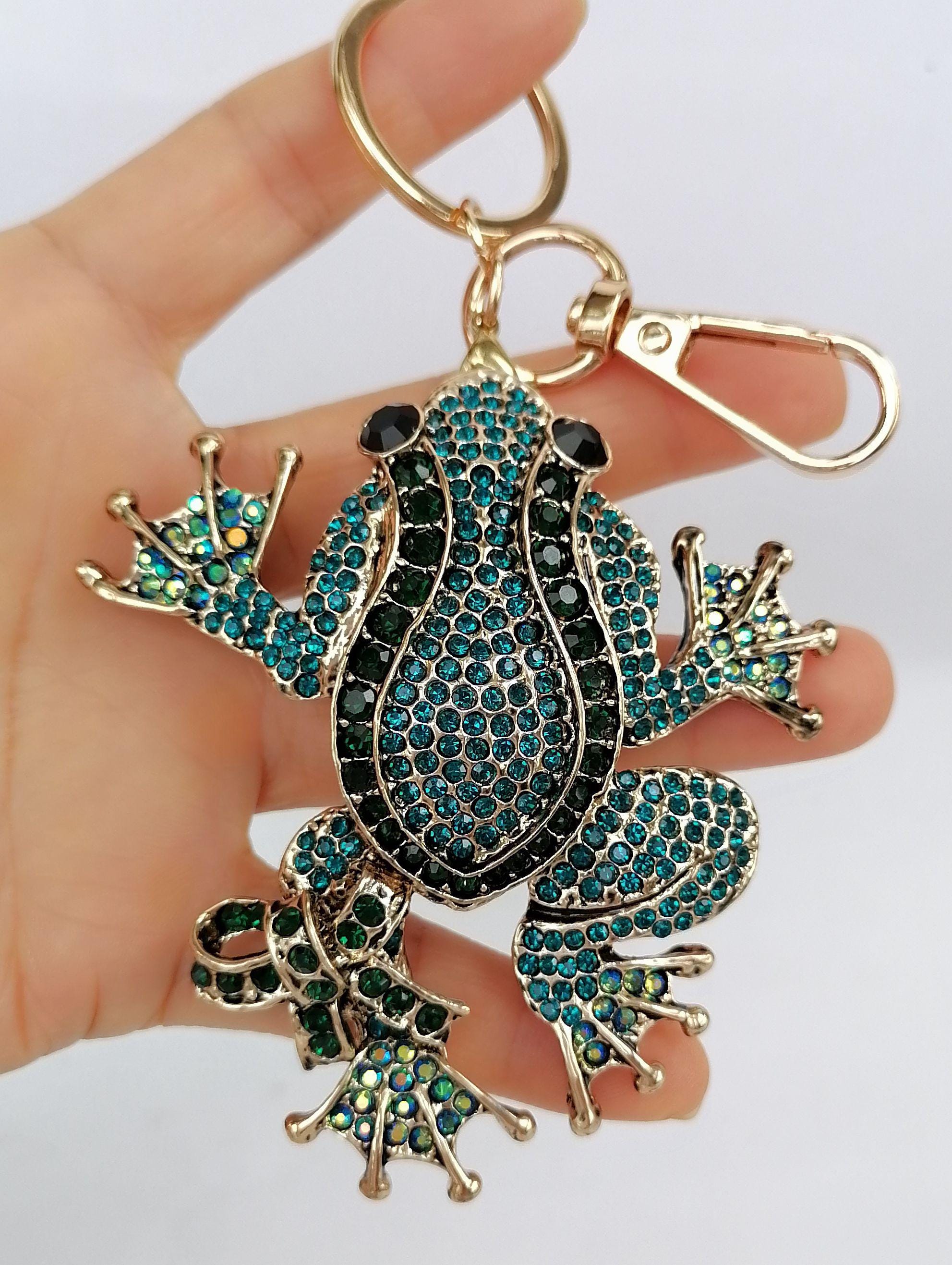 Art Style Purse Charm Insect Frog Keychain Keyring Pendant Rhinestone ...