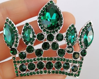 Art Style Strass Kristal Retro Kroon Broche Pin Hanger Kostuum Sieraden CDB5050H