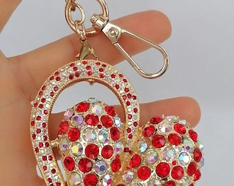Art Style portemonnee bedel liefde hart sleutelhanger hanger met strass kristallen CDK4817H