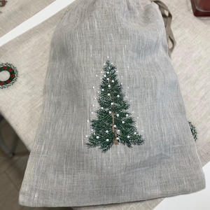 Linen Bread Bag, Fabric Bread Keeper Storage, Handmade Eco Friendly Bakery Bag, Beeswax Bread Bag For Farmhouse Kitchen, Christmas Gift Idea