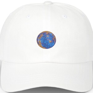 Mercury Mosaic Embroidered Dad Cap Planet Baseball Hat, Astronomy Gift, Adjustable Cotton Cap