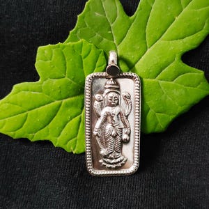 Handmade Pendant 92.5 Sterling Silver Hindu God Pendant Shree Hari Vishnu Pendant Narayan Pendant Preserver God of Hinduism Lord Gift Pendan