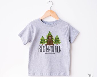 Big Brother Shirt Boho Bear Big Brother in Training T Shirt Pregnancy Announcement Long Sleeve Shirt Baseball Shirt Baby Announcement Gift