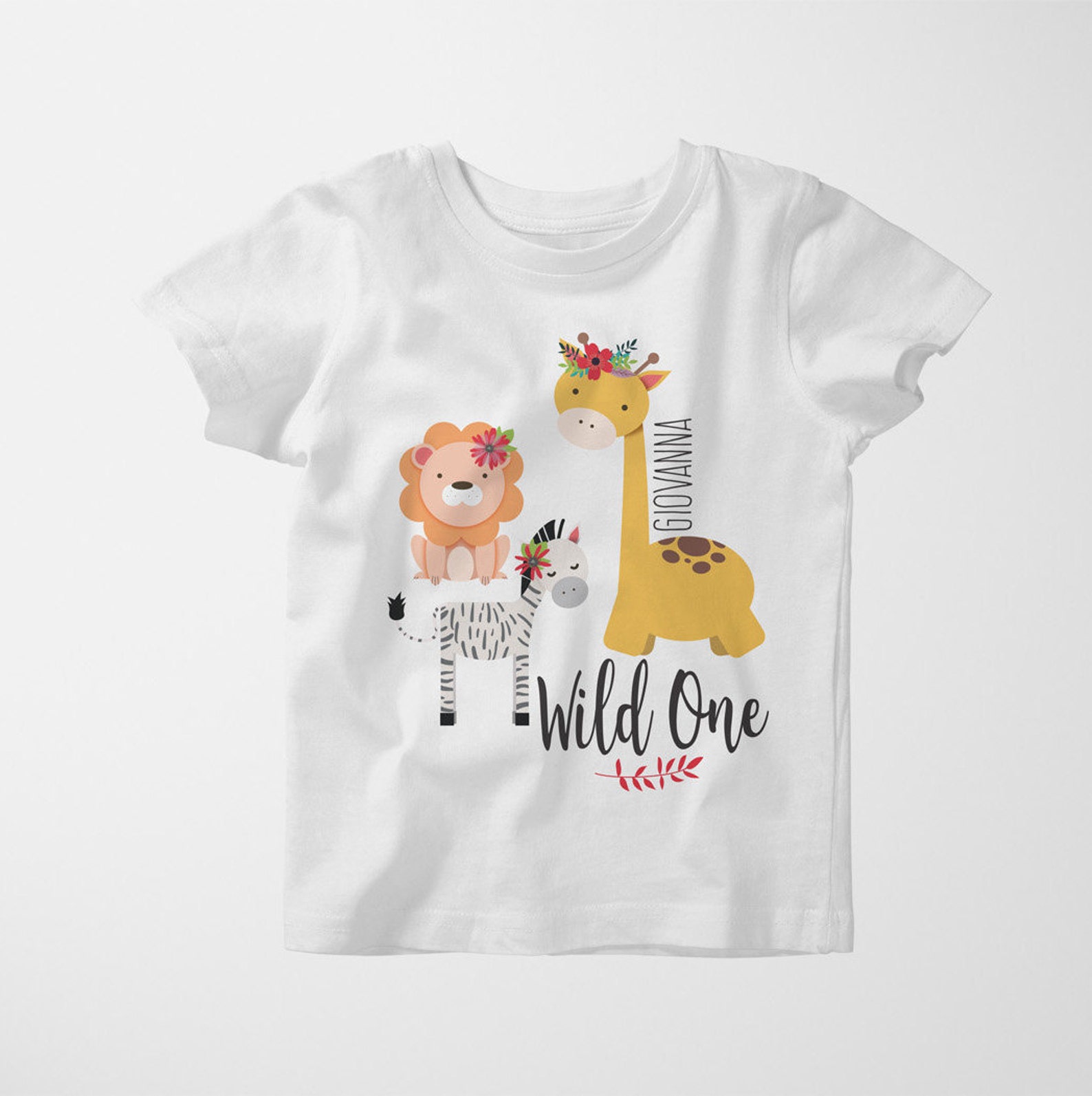 Wild One Birthday Shirt First Birthday Kids Shirt Girl Zoo | Etsy
