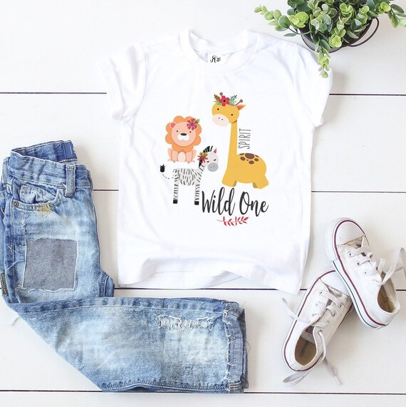 wild one birthday shirt girl