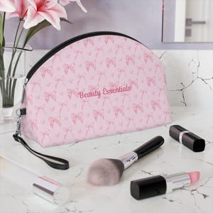 Cute Makeup Bag - Small Cosmetic Pouch for Travel, Zipper Toiletry Organizer, Adorable Beauty Case, Girl&#39;s Essential Accessory, Gift Idea