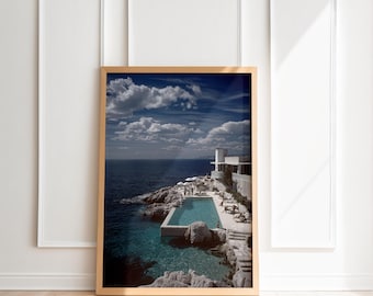 Coastal Lifestyle Photography Print, Beach Club Pool (Digital Download)