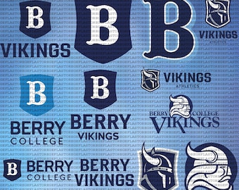 Layered Berry College SVG, Athletics, Vikings SVG, Cricut, Football, University, Digital File.