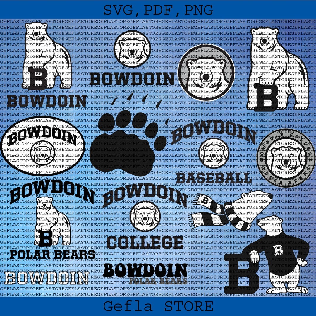 Layered Bowdoin College SVG, Athletics, Polar Bears SVG, Cricut