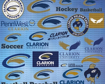 Layered Clarion University Of Pennsylvania SVG, Athletics, Golden Eagles SVG, Cricut, Football, College, Digital File.