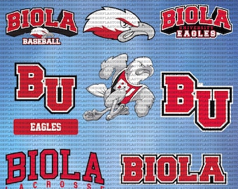 SVG en capas de la Universidad Biola, SVG de los Eagles, Cricut, atletismo, fútbol, descarga digital.