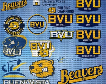 Layered Buena Vista University SVG, Athletics, Beavers SVG, BVU, Cricut, College, Football, Digital File.