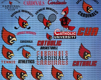 SVG en capas de la Universidad Católica, Deportes, SVG de los Cardenales, Fútbol Americano, CUA, Universidad, pdf, png, Descarga instantánea
