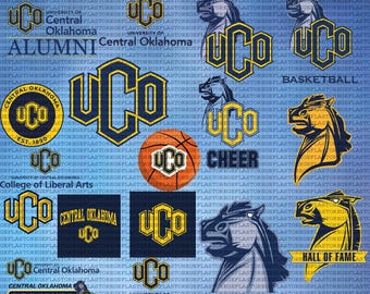 Layered Central Oklahoma University SVG, Athletics, Bronchos SVG, College, Cricut, Png, Football, UCO, Instant Download.