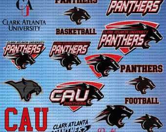 Clark Atlanta University SVG en capas, atletismo, Panthers SVG, CAU, fútbol, universidad, Cricut, archivo digital.