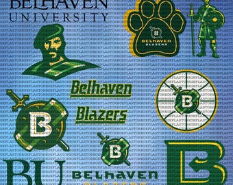Layered Belhaven University SVG, Athletics, Blazers SVG, Cricut, Football, College, Instant Download.