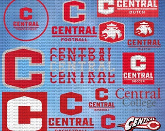 Layered Central College SVG, Athletics, cricut, Dutch SVG, Iowa, Football, University, Instant Download.