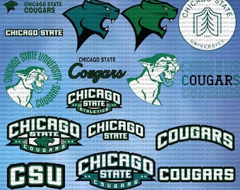 Layered Chicago State University SVG, Athletics, Cougars SVG, Cricut , Football, College, Digital File.
