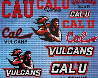 Layered California Pennsylvania University SVG, Cricut, Athletics, Cal u, Vulcans SVG, Football, College, Instant Download.