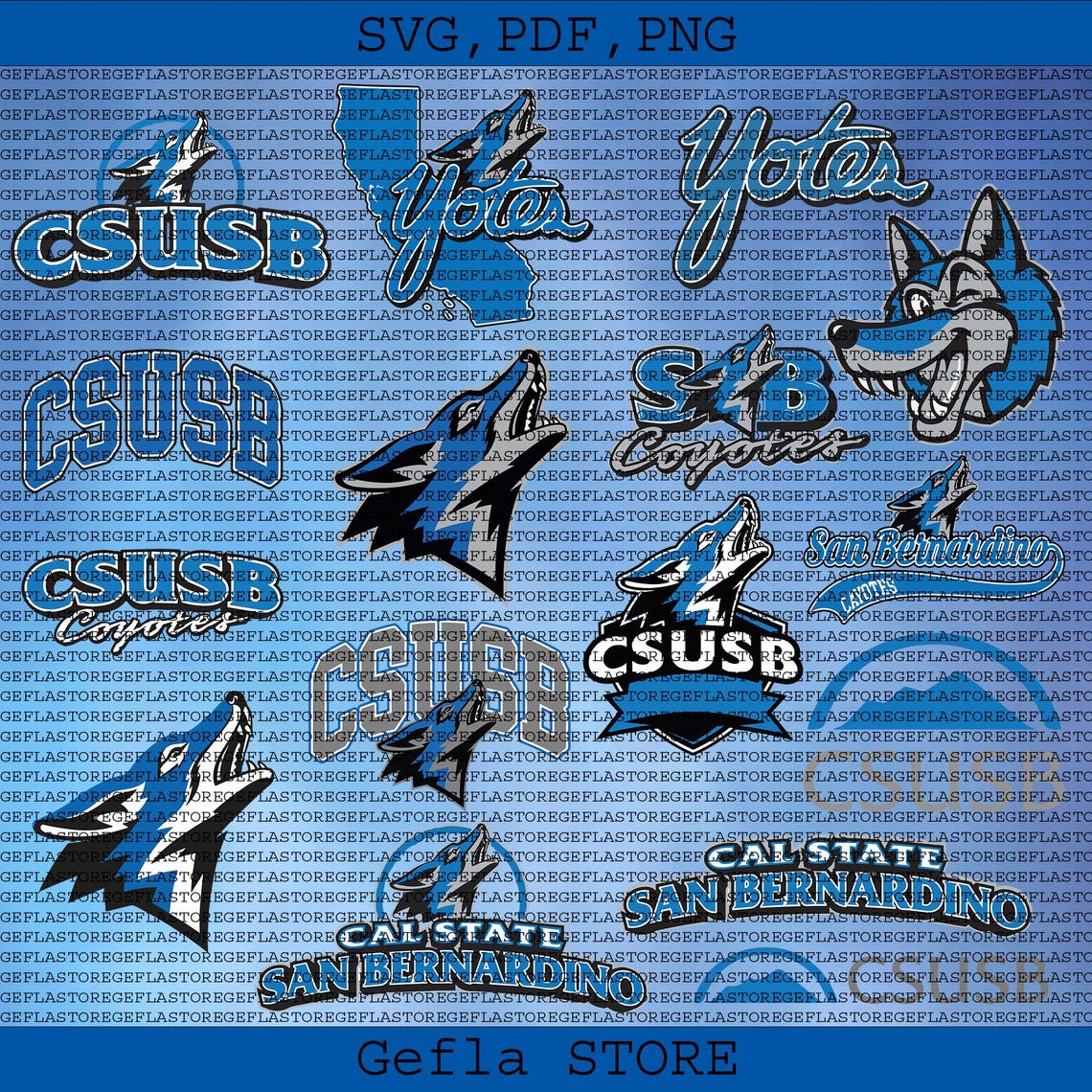Layered Cal State San Bernardino University SVG, Athletics, Football ...
