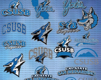Layered Cal State San Bernardino University SVG, Athletics, Football, Coyotes SVG, CSUSB, College, Cricut, Instant Download.