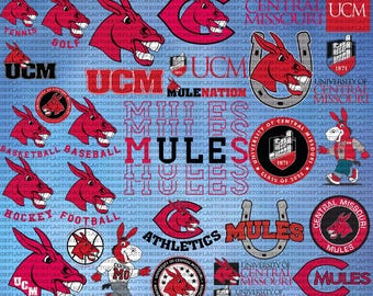 Layered University Of Central Missouri SVG, Cricut, Mules SVG, Athletics, UCM, College, Football, Instant Download.