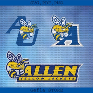 May include: A blue graphic design featuring yellow and blue bees, the word "YELLOWJACKETS" in a banner, and the text "Gefla STORE". The design is set against a blue background.