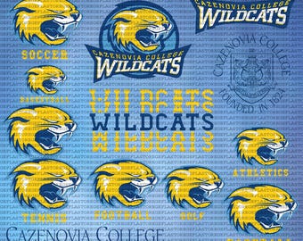 Layered Cazenovia College SVG, Cricut, Wildcats PNG, Football, University, Athletics, Instant Download.