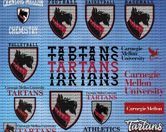 Layered Carnegie Mellon University SVG, Athletics, Tartans SVG, Football, png, College, Cricut, Instant Download.