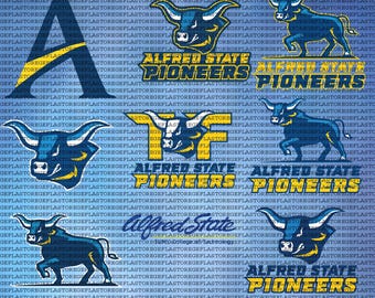 Alfred State College SVG de alta calidad, atletismo, universidad, pioneros SVG, fútbol, Cricut, descarga instantánea.