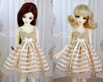 Warm beige dress for bjd MSD and Tonner dolls