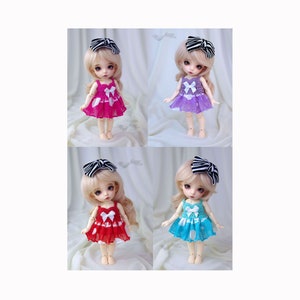 Polka dot ruffle dress for PukiFee, Lati Yellow