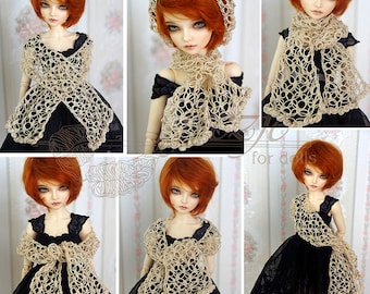 Beige scarf for bjd MSD