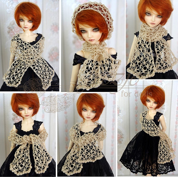 Beige scarf for bjd MSD