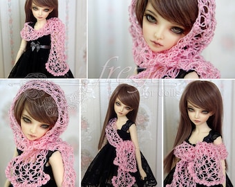 Pink scarf for bjd MSD