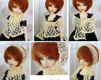 Pale yellow scarf for bjd MSD