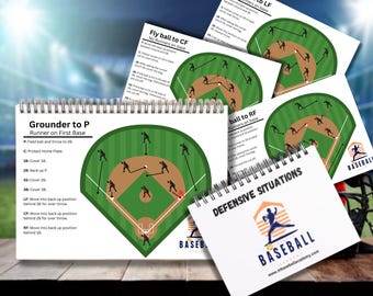 Youth Baseball Defensive Situations Guide – 40 Play Coaching Booklet for Little League Fielding & Positioning Drills