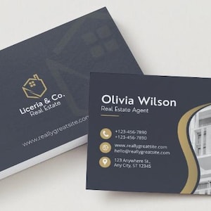 Minimalist Business Card Template Modern Editable Business Card Instand Download Digital Business Card Canva Template