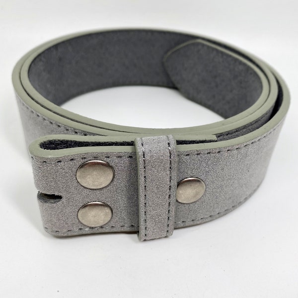 Gray Suede Belt Strap for Buckles