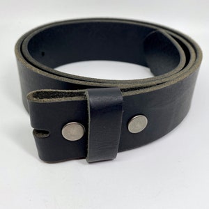 Black Full Grain Leather Belt Strap for Buckles - Etsy