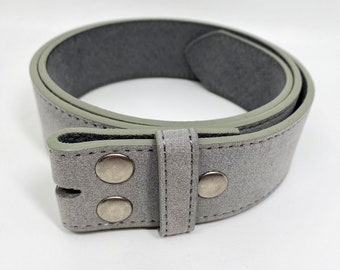 Gray Suede Belt Strap for Buckles