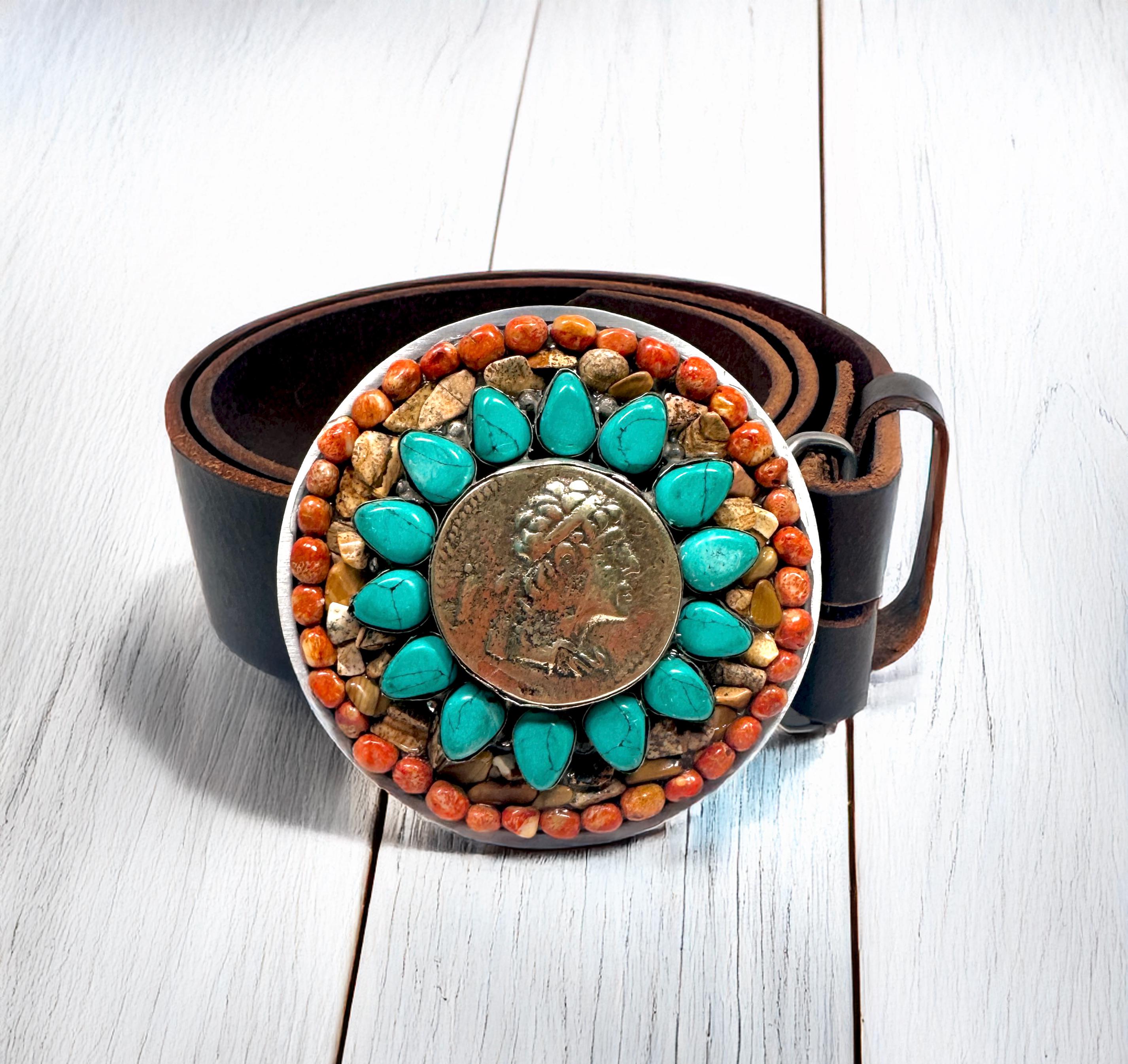 3 Natural Authentic Sea Shell Turquoise Bow BELTS IMG-0381.jpg?v=1742608060 main image 3