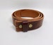 Brown Full Grain Leather Natural Finish Belt Strap for Buckles 