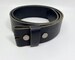 Black Full Grain Leather Belt Strap for Buckles 