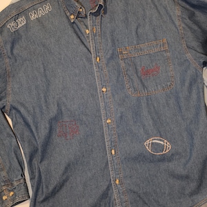 Custom, Hand-Stitched Vintage Unisex Long-Sleeve Shirt