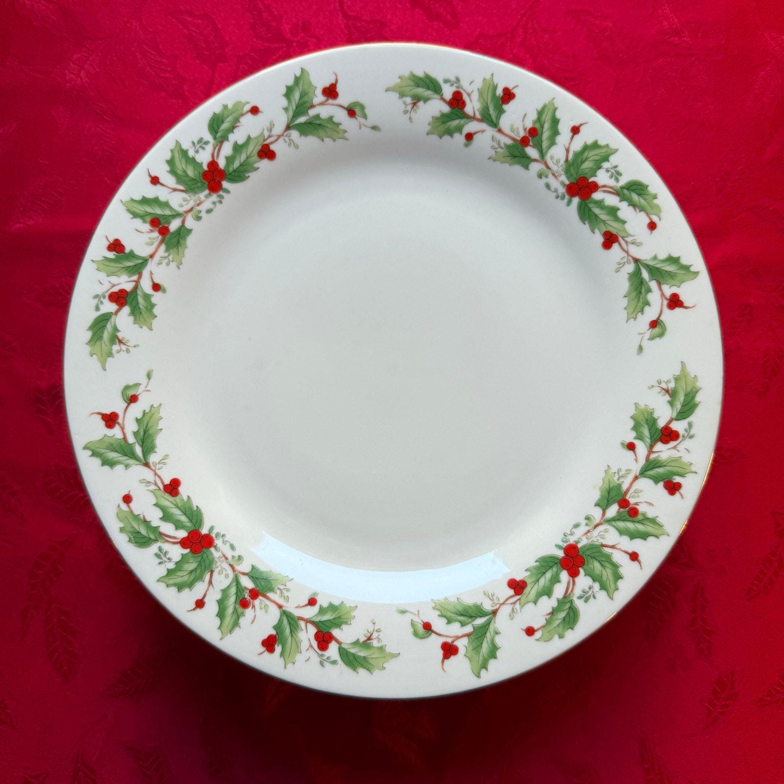 Red china christmas plates - Etsy 日本