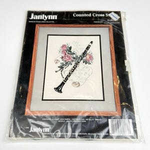 Zestaw do haftu krzyżykowego Janlynn 1990, klarnet, nowy, nieotwierany, 11x14