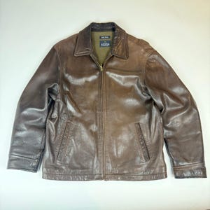 激安 セールオンライン 90s NAUTICA DARKBROWN LEATHER JACKET 【公式