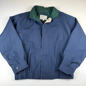 Vintage London Fog vindjacka blågrön dam stor bomberjacka