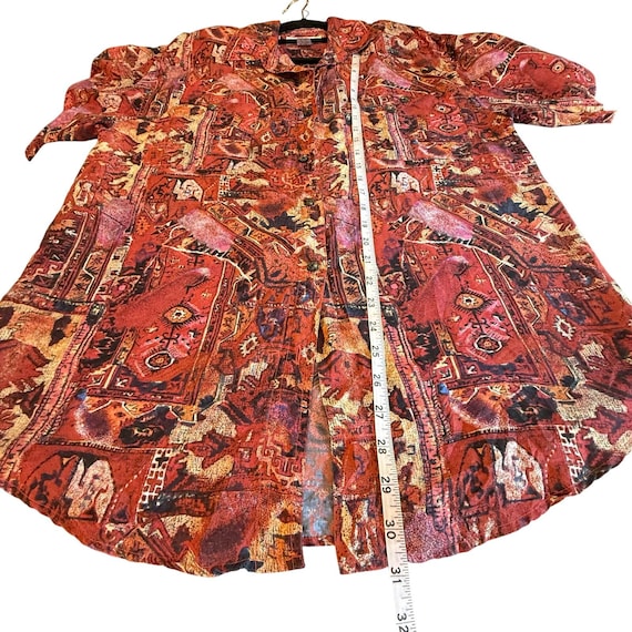 Whistles silk patchwork print button down blouse … - image 6